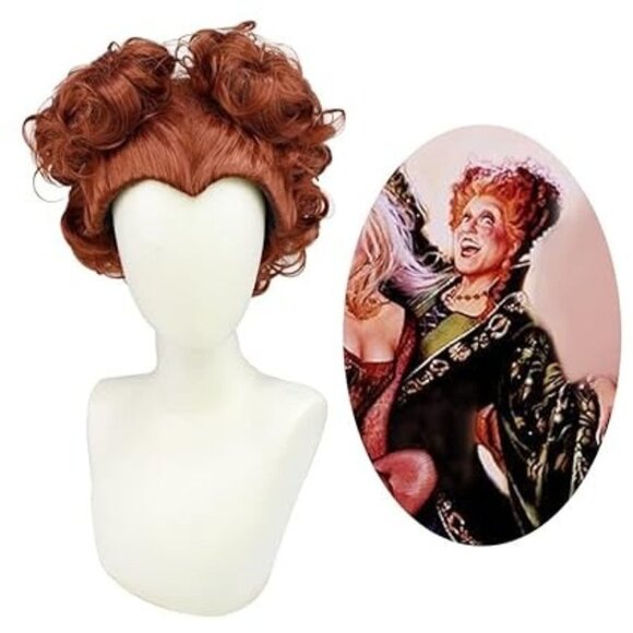 Unbranded Other - RED Queen Wig w/ Cap Grubify Father Witch Cosplay Halloween